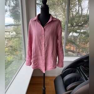 Quince 100% Linen Botton Down Shirt, Medium